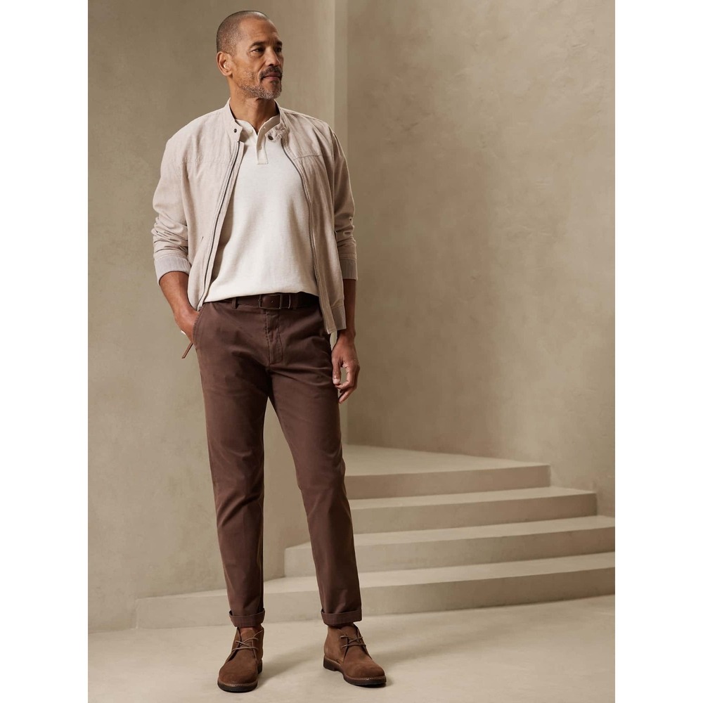 Banana Republic Lived-in Chino Pants Men's 28x32 Rich Earth Slim Tapered NWT $95